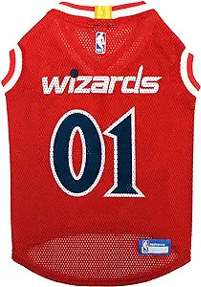 WASHINGTON WIZARDS BASKETBALL MESH PET JERSEY IN RED