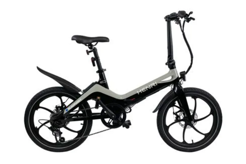 Fold Up EBike - Blaupunkt Henri Electric Bike in Silver/Black 