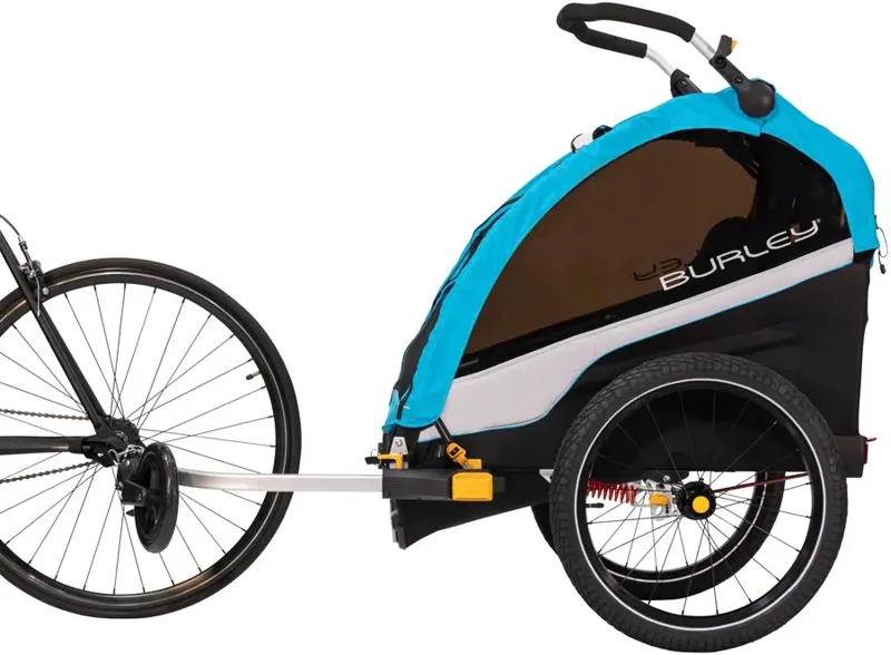 Burley Kid Cart Dlite X Double Aqua bike trailer and stroller.-1