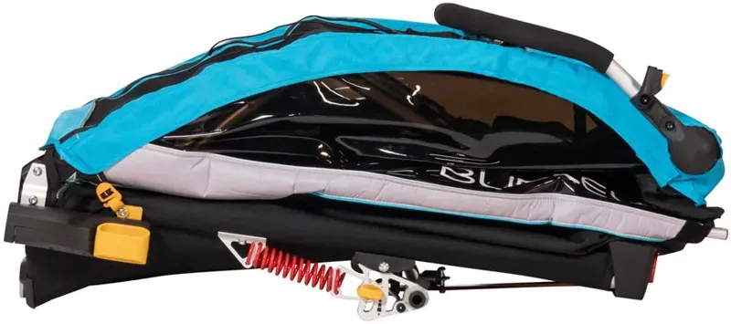 Burley Kid Cart Dlite X Double Aqua bike trailer and stroller.-5