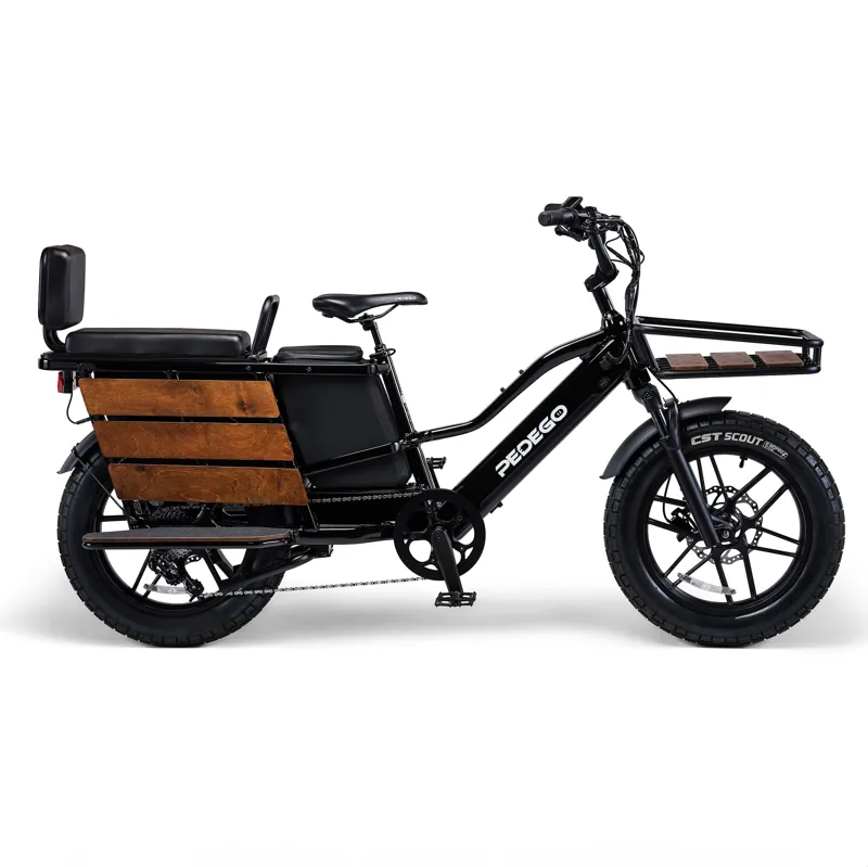 Pedego Cargo 749W Ebike Black with Mag Wheels 48V - 14Ah Battery