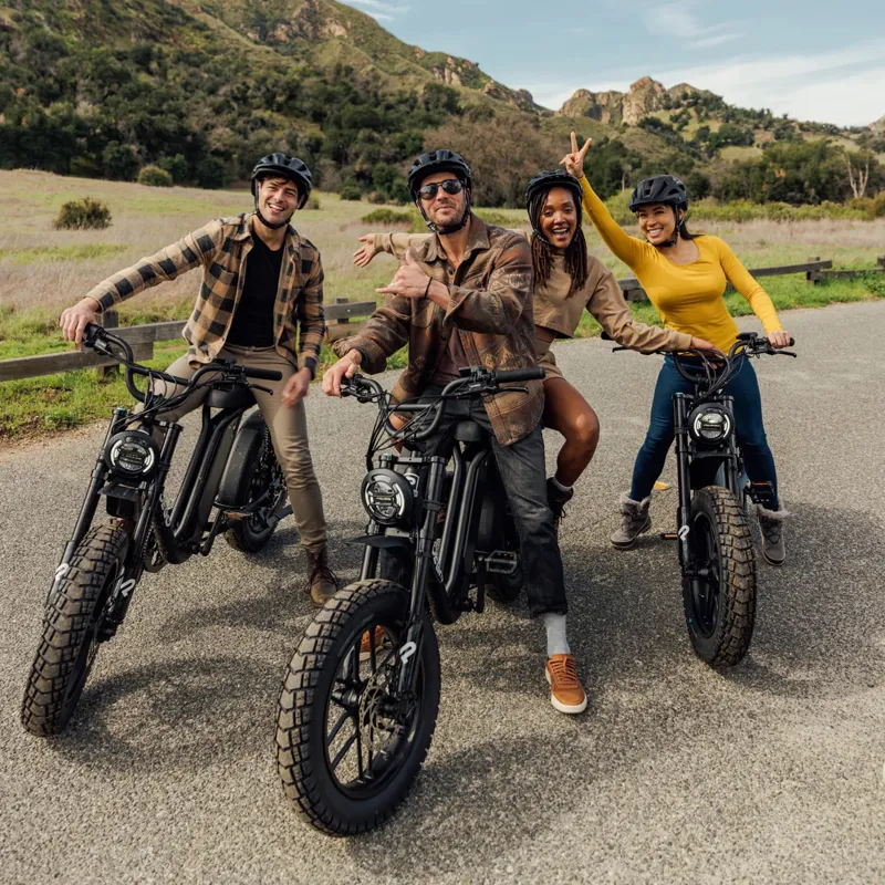 Moto Matte Black with Mag Wheels Bench Seat - 48V 20Ah UL2849 Battery-4