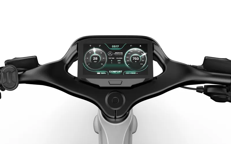Mercedes-AMG F1 City Edition 250 Electric Bike in Silver and Helmet-5