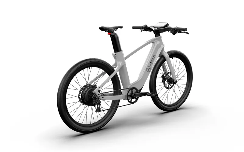 Mercedes-AMG F1 City Edition 250 Electric Bike in Silver and Helmet-3