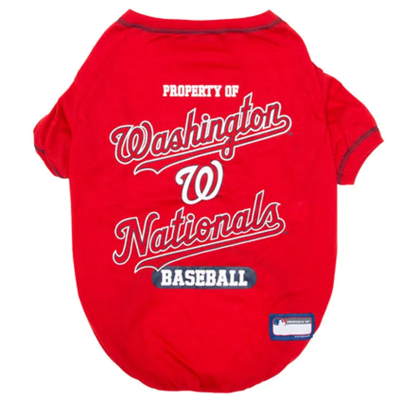 WASHINGTON NATIONALS PET TEE SHIRT IN RED
