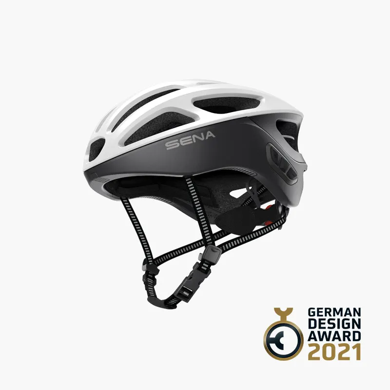 Sena R1 Evo Smart Cycling Helmet in Matt White