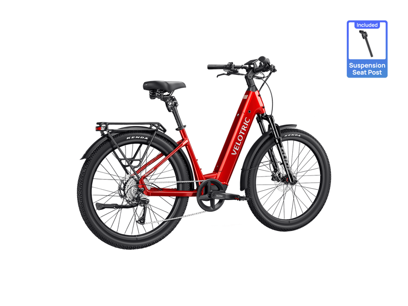 Velotric Discover 3 - Step Thru - Regular - Cherry Crimson Red Color